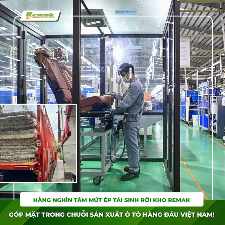 Mút ép tái sinh Remak được sử dụng tiêu âm hàng đầu cho sản xuất ô tô 
