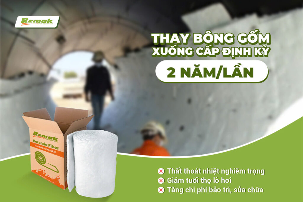 5 lý do cần thay bông gốm cho lò hơi định kỳ 2 năm/lần 5 lý do cần thay bông gốm cho lò hơi định kỳ 2 năm/lần