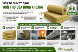Yếu tố quyết định tuổi thọ bông khoáng – Remak tổng hợp